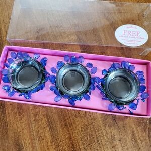 Blue Beaded Tealight Holders Hallmark